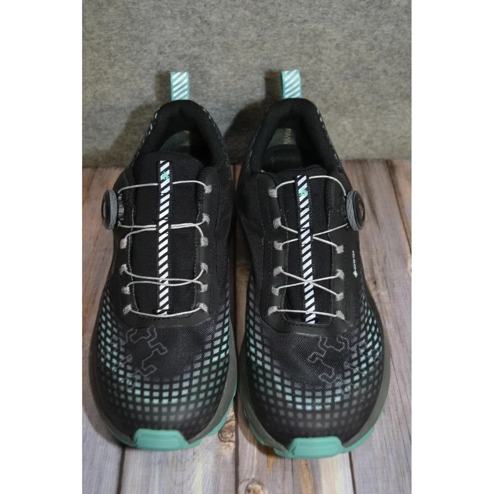 Icebug‎ NewRun W BUGrip GTX Shoes Womens Size 10.5 Black Gore-Tex Spikes Running